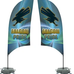Indoor Value Razor Sail Sign - 7 1/2 feet - Two Sided