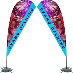 Indoor Value Sail Sign - 9 1/2 feet - Two Sided