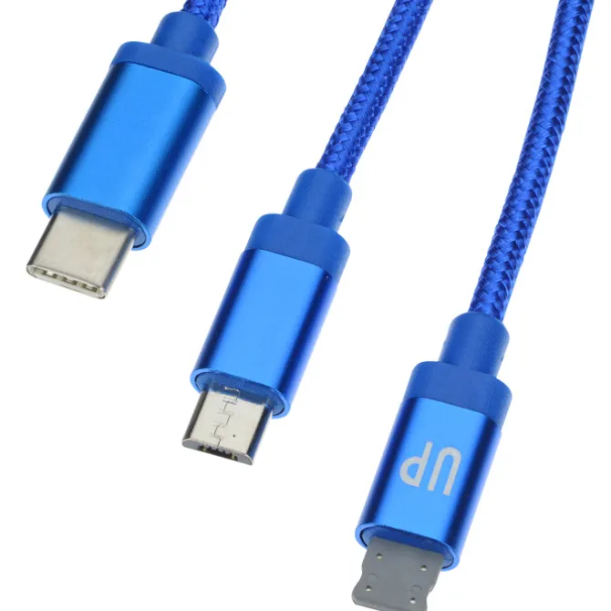 3-in-1 Metallic Charging Cable - 24 hr