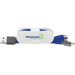 3-in-1 USB-C Cable Wrap with Phone Stand