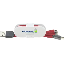 3-in-1 USB-C Cable Wrap with Phone Stand
