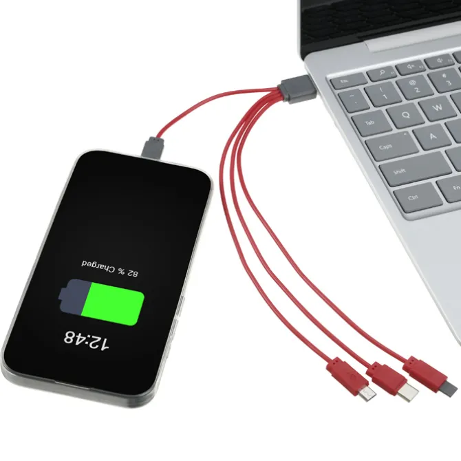 3-in-1 USB-C Cable Wrap with Phone Stand