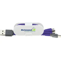 3-in-1 USB-C Cable Wrap with Phone Stand