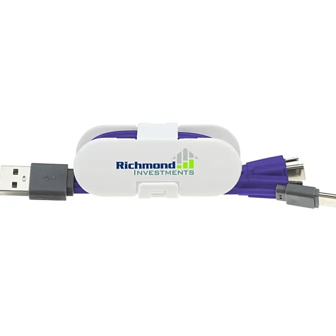 3-in-1 USB-C Cable Wrap with Phone Stand