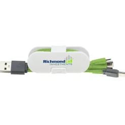 3-in-1 USB-C Cable Wrap with Phone Stand