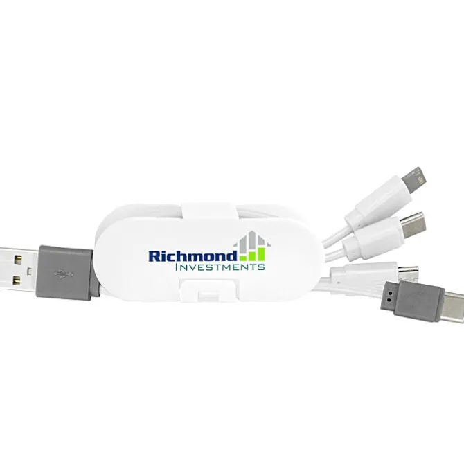 3-in-1 USB-C Cable Wrap with Phone Stand