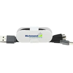 3-in-1 USB-C Cable Wrap with Phone Stand