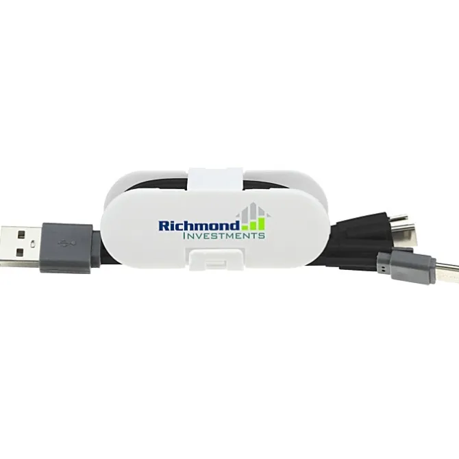 3-in-1 USB-C Cable Wrap with Phone Stand