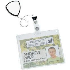 Jumbo Retractable Badge Holder - 24 inches - Shield - Label