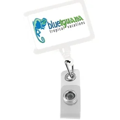 Jumbo Retractable Badge Holder - 40 inches - Rectangle - Opaque - Label