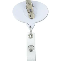 Jumbo Retractable Badge Holder with Antimicrobial Additive - 40 inches Oval - Label