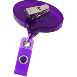 Jumbo Retractable Badge Holder - 40 inches - Oval - Translucent - Label