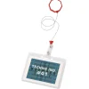 Jumbo Retractable Badge Holder - 40 inches - Octagon - Label
