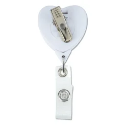 Jumbo Retractable Badge Holder with Antimicrobial Additive - 40 inches Heart - Label