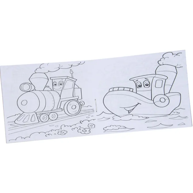 Kid's Coloring Book To-Go Set - Transportation - Full Color