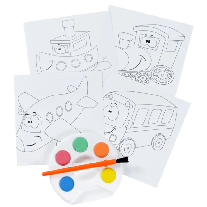 Kid's Travel Paint Set - Transportation