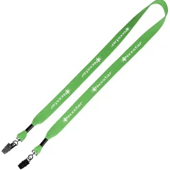 Knit Cotton Lanyard - 3/4 inches - 2 Bulldog Clips