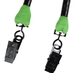 Knit Cotton Lanyard - 3/4 inches - 2 Bulldog Clips - 24 hr