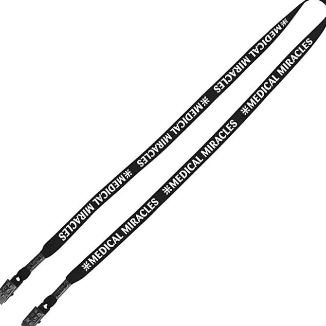 Knit Cotton Lanyard - 5/8 inches - 2 Bulldog Clips