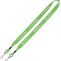 Knit Cotton Lanyard - 3/4 inches - 2 Swivel Hooks