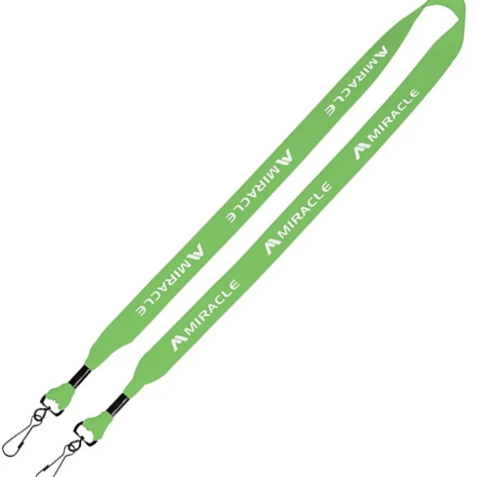 Knit Cotton Lanyard - 3/4 inches - 2 Swivel Hooks