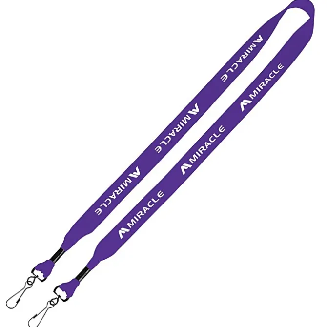 Knit Cotton Lanyard - 3/4 inches - 2 Swivel Hooks - 24 hr