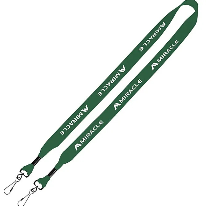 Knit Cotton Lanyard - 3/4 inches - 2 Swivel Hooks - 24 hr
