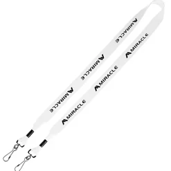 Knit Cotton Lanyard - 3/4 inches - 2 Swivel Hooks - 24 hr