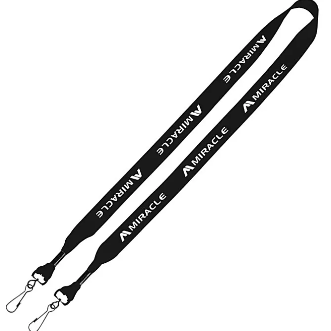 Knit Cotton Lanyard - 3/4 inches - 2 Swivel Hooks - 24 hr