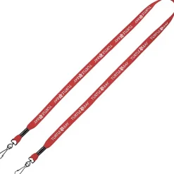 Knit Cotton Lanyard - 5/8 inches - 2 Swivel Hooks