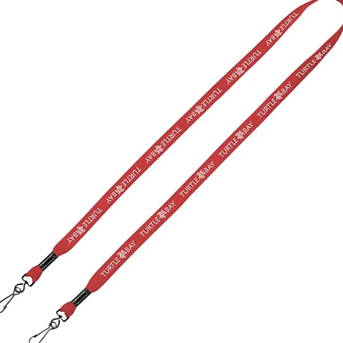 Knit Cotton Lanyard - 5/8 inches - 2 Swivel Hooks - 24 hr
