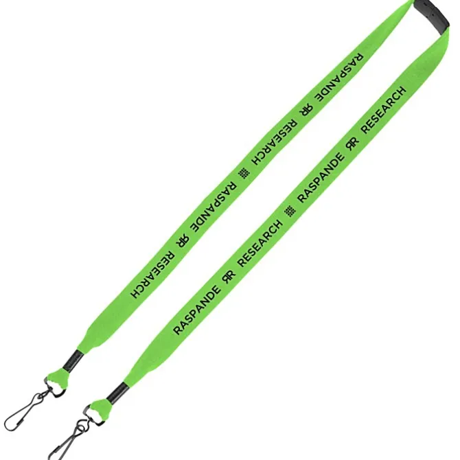Knit Cotton Lanyard with Neck Clasp - 3/4 inches - 2 Swivel Hooks
