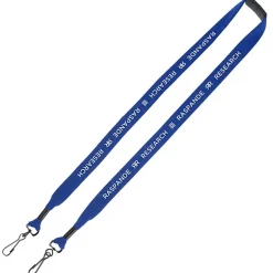 Knit Cotton Lanyard with Neck Clasp - 3/4 inches - 2 Swivel Hooks