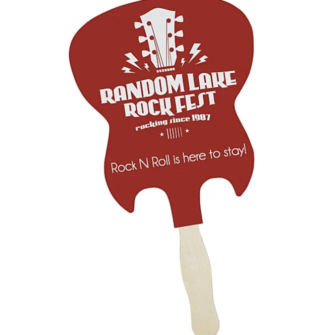 Kraft Back Hand Fan - Guitar