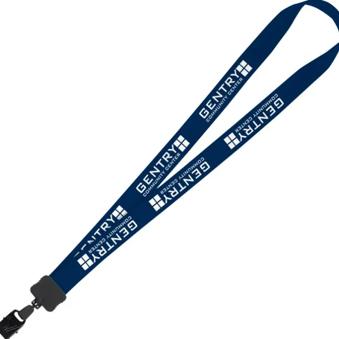 Lanyard - 7/8 inches - 32 inches - Large Metal Bulldog Clip