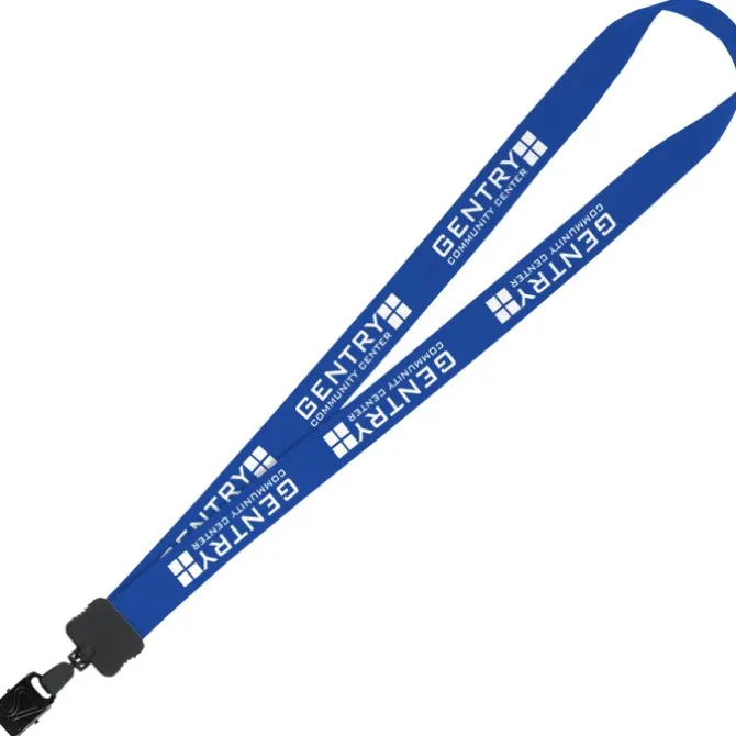 Lanyard - 7/8 inches - 32 inches - Large Metal Bulldog Clip