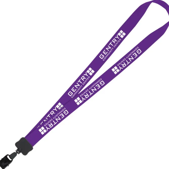 Lanyard - 7/8 inches - 32 inches - Large Metal Bulldog Clip