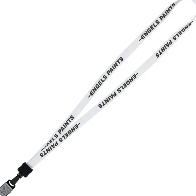 Lanyard - 5/8 inches - 32 inches - Large Metal Bulldog Clip - 24 hr