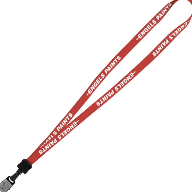 Lanyard - 5/8 inches - 32 inches - Large Metal Bulldog Clip - 24 hr