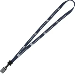 Lanyard - 5/8 inches - 32 inches - Large Metal Bulldog Clip