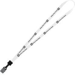 Lanyard - 5/8 inches - 32 inches - Large Metal Bulldog Clip