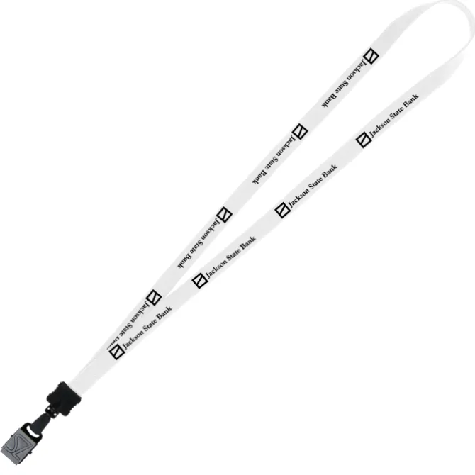Lanyard - 5/8 inches - 32 inches - Large Metal Bulldog Clip
