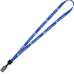 Lanyard - 5/8 inches - 32 inches - Large Metal Bulldog Clip