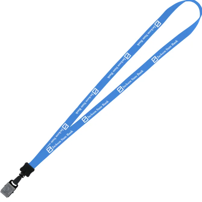 Lanyard - 5/8 inches - 32 inches - Large Metal Bulldog Clip