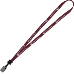 Lanyard - 5/8 inches - 34 inches - Large Metal Bulldog Clip