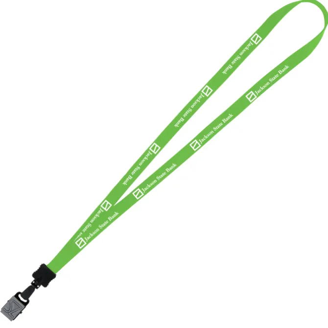 Lanyard - 5/8 inches - 34 inches - Large Metal Bulldog Clip