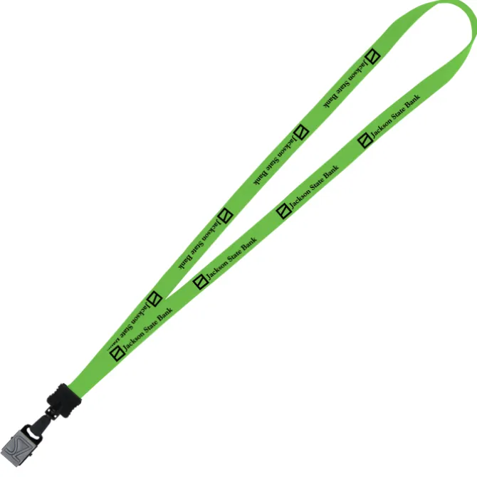 Lanyard - 5/8 inches - 36 inches - Large Metal Bulldog Clip