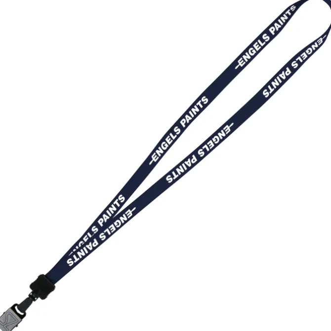 Lanyard - 5/8 inches - 36 inches - Large Metal Bulldog Clip - 24 hr