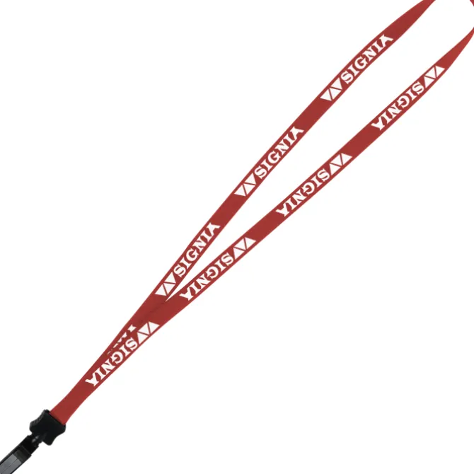 Lanyard - 5/8 inches - 34 inches - Plastic Bulldog Clip - 24 hr