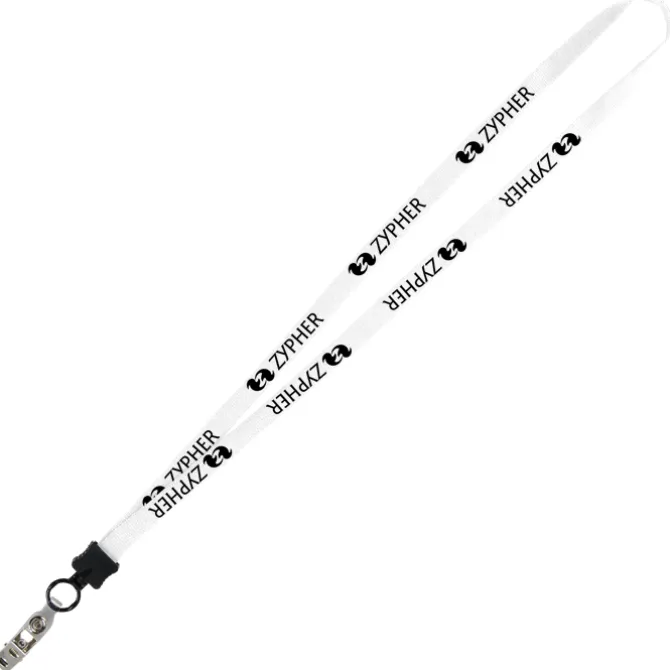 Lanyard - 5/8 inches - 32 inches - Snap with Metal Bulldog Clip